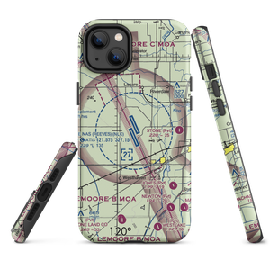 Lemoore Naval Air Station (Reeves Field) Airport (NLC) VFR Sectional  Tough iPhone Case