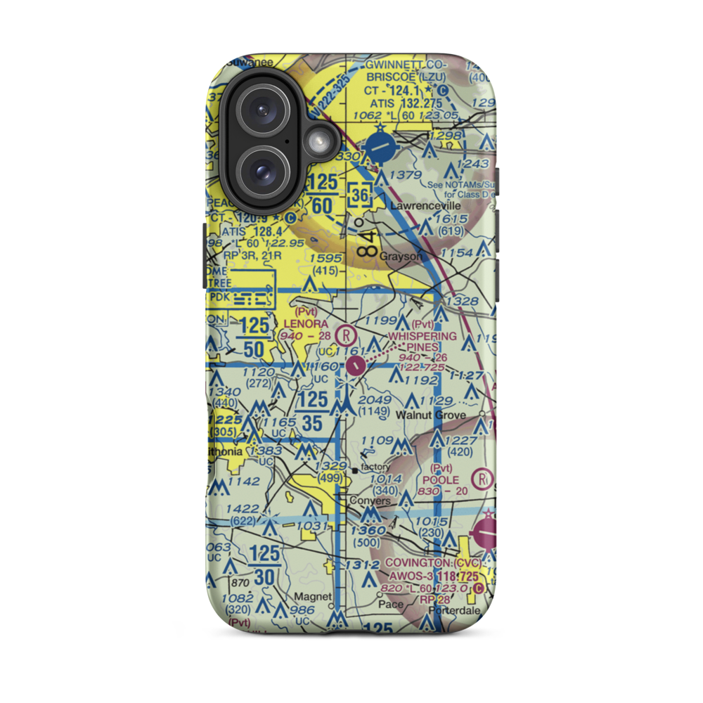 Lenora Airport (2GA9) VFR Sectional  Tough iPhone Case iPhone 16 Plus model shown