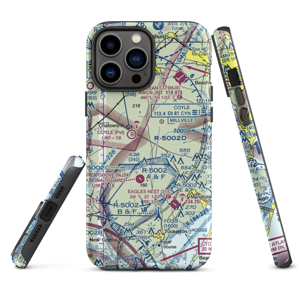 Lentine South Airport (6NJ0) VFR Sectional  Tough iPhone Case iPhone 13 Pro Max model shown