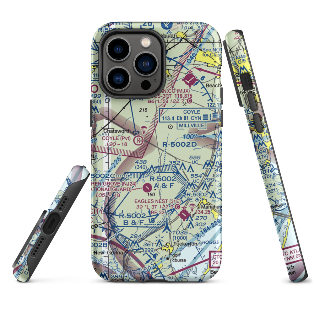 Lentine South Airport (6NJ0) VFR Sectional  Tough iPhone Case iPhone 14 Pro Max model shown