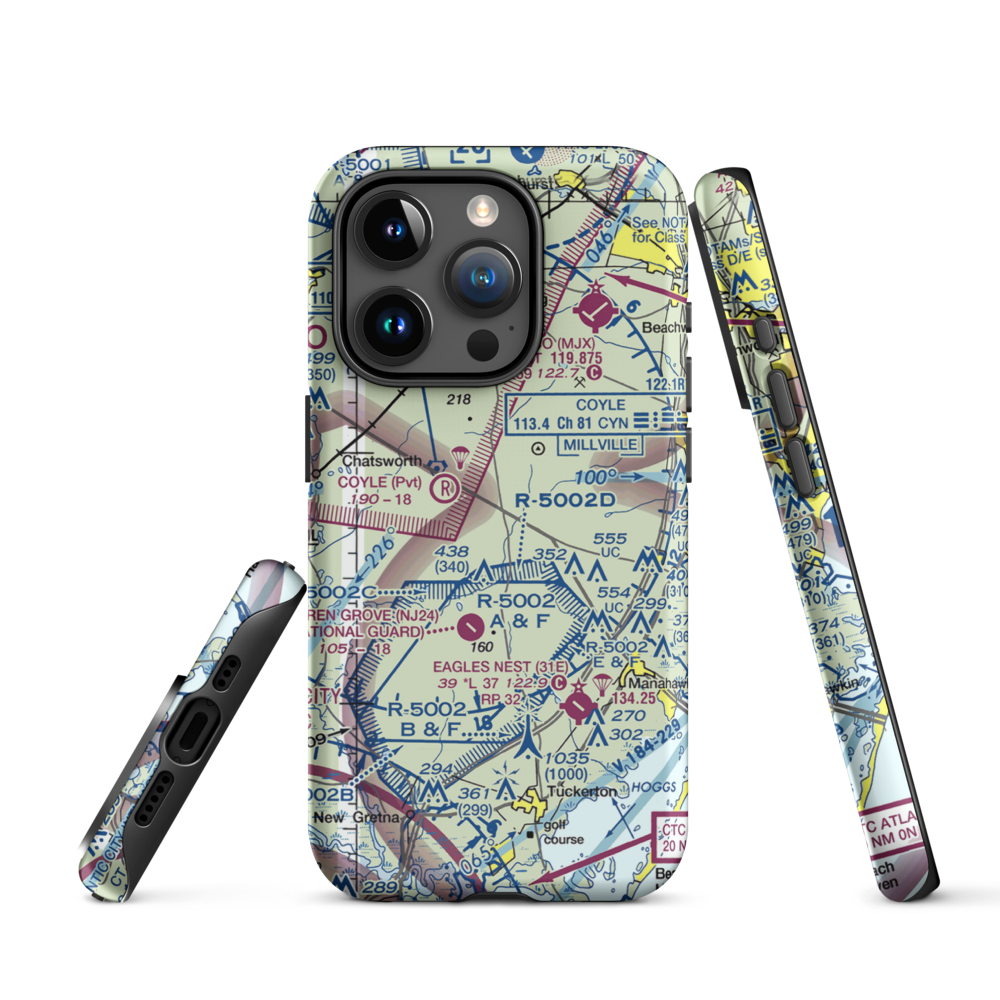 Lentine South Airport (6NJ0) VFR Sectional  Tough iPhone Case iPhone 15 Pro model shown