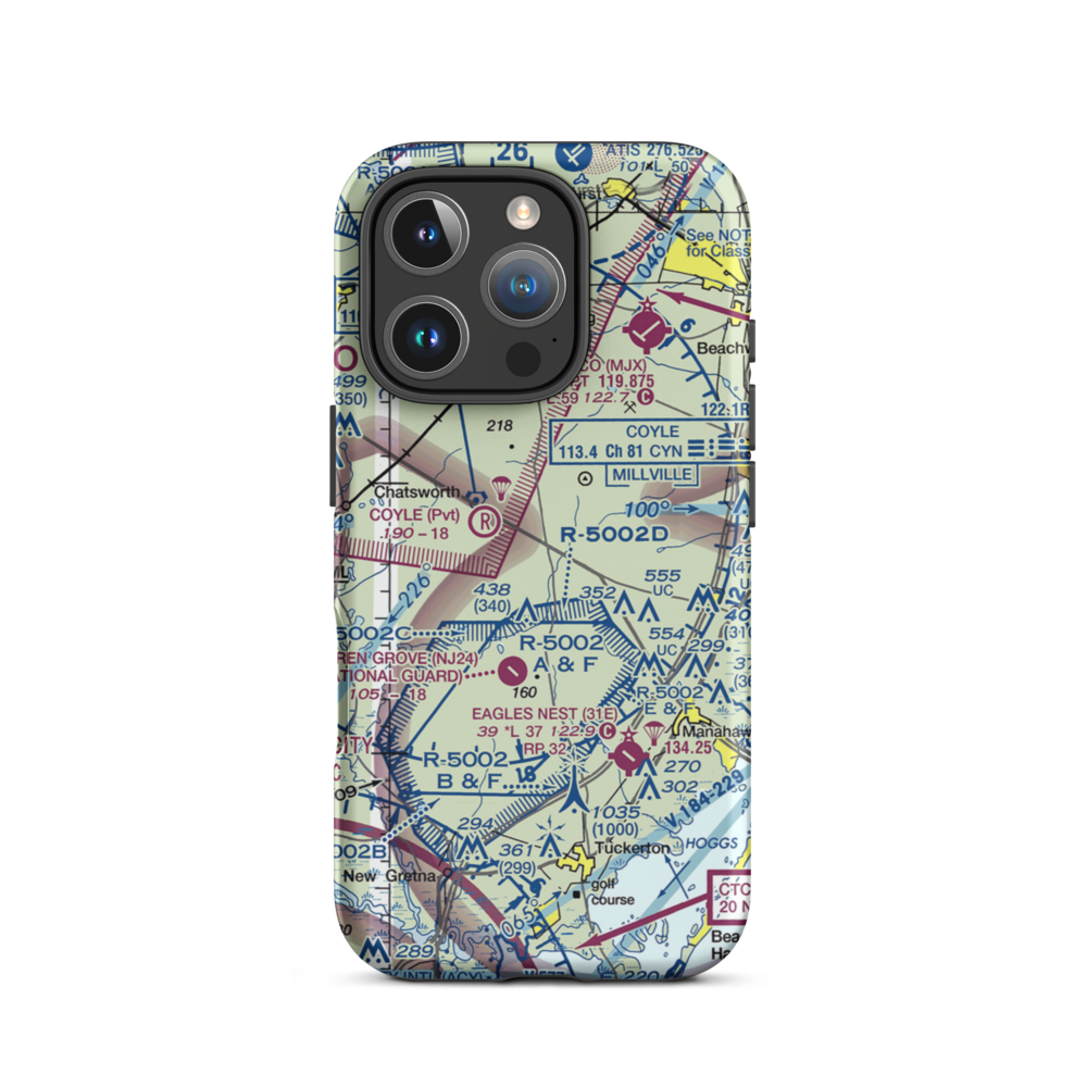 Lentine South Airport (6NJ0) VFR Sectional  Tough iPhone Case iPhone 16 Pro model shown