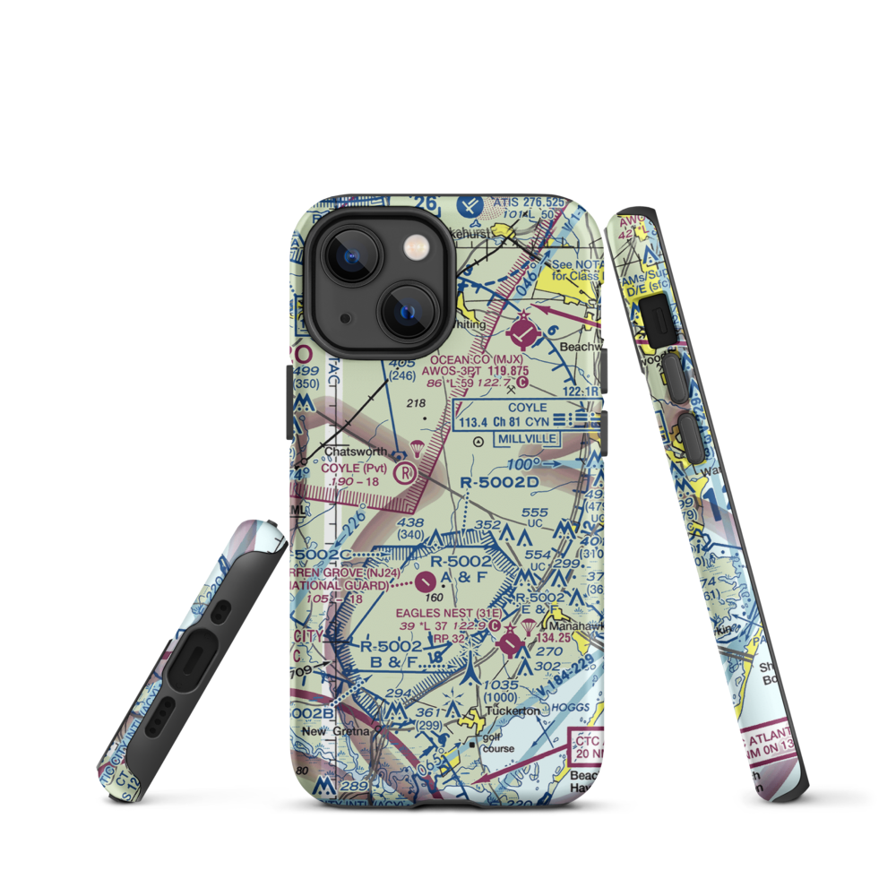 Lentine South Airport (6NJ0) VFR Sectional  Tough iPhone Case iPhone 13 mini model shown