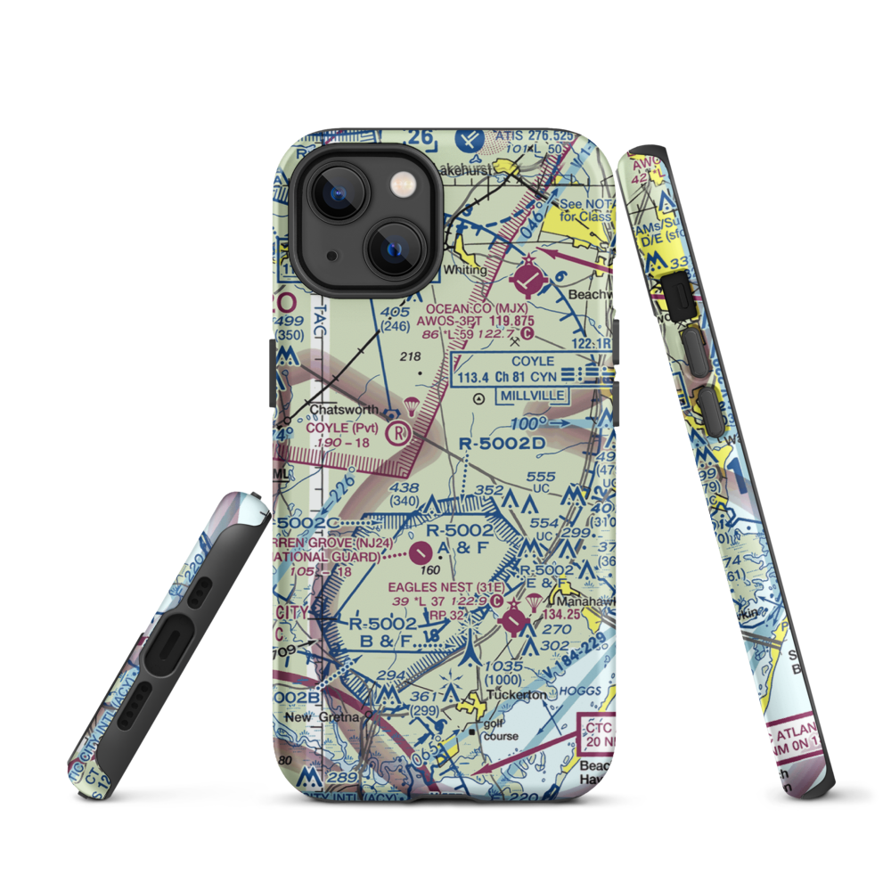 Lentine South Airport (6NJ0) VFR Sectional  Tough iPhone Case iPhone 13 model shown
