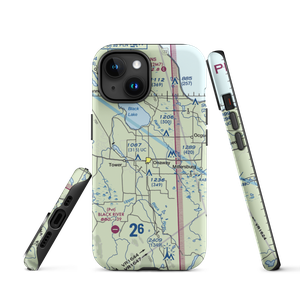 Leo E. Goetz County Airport (Y96) VFR Sectional  Tough iPhone Case