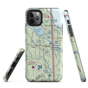 Leo E. Goetz County Airport (Y96) VFR Sectional  Tough iPhone Case