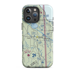 Leo E. Goetz County Airport (Y96) VFR Sectional  Tough iPhone Case