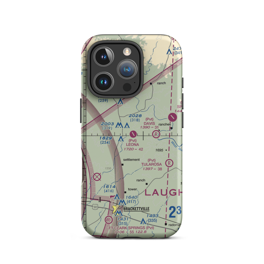 Leona Ranch Airport (75TX) VFR Sectional  Tough iPhone Case iPhone 16 Pro model shown