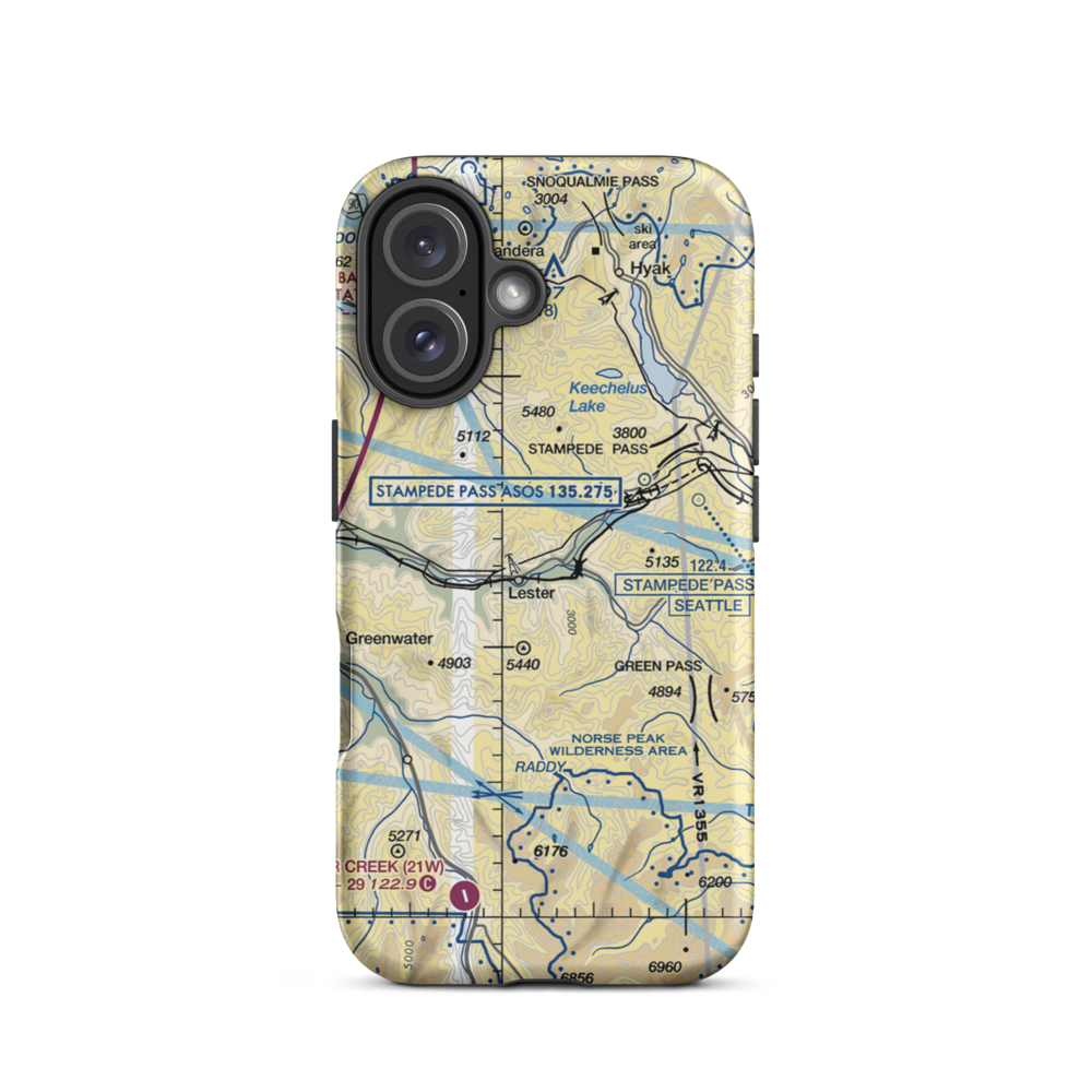 Lester State Ultralightport (15S) VFR Sectional  Tough iPhone Case iPhone 16 model shown