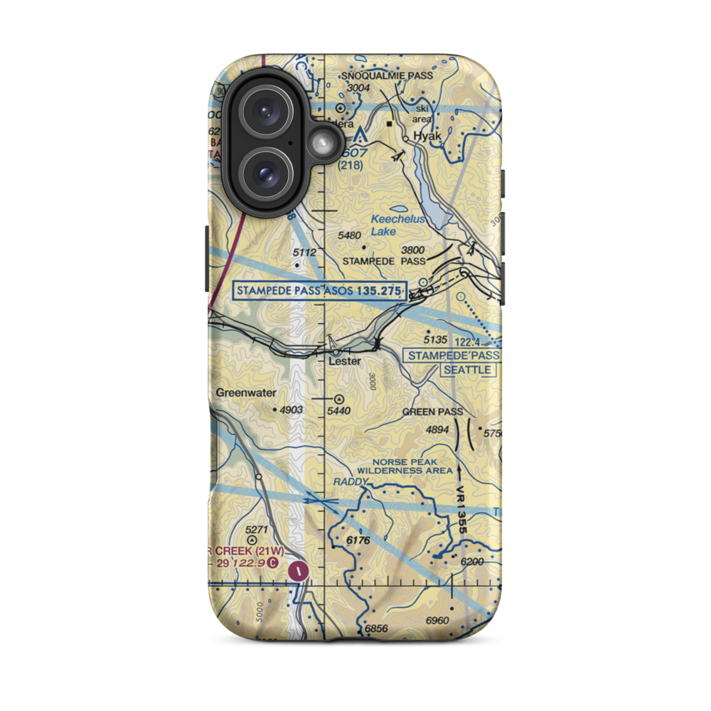 Lester State Ultralightport (15S) VFR Sectional  Tough iPhone Case iPhone 16 Plus model shown