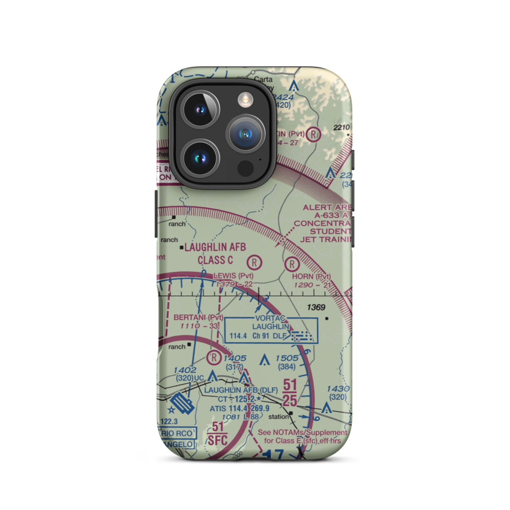 Lewis Private Airport (4TE2) VFR Sectional  Tough iPhone Case iPhone 16 Pro model shown
