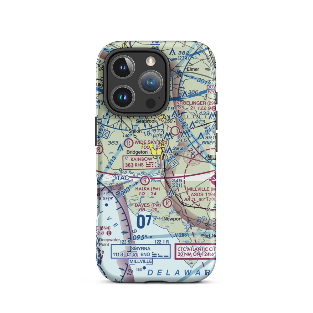 Li Calzi Airport (N50) VFR Sectional  Tough iPhone Case iPhone 16 Pro model shown