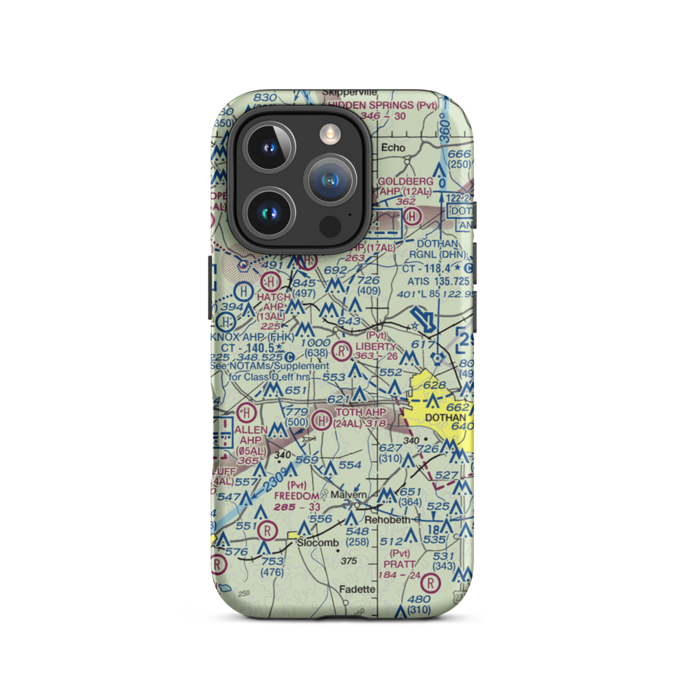 Liberty Field Airport (7AL5) VFR Sectional  Tough iPhone Case iPhone 16 Pro model shown