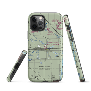 Lidgerwood Municipal Airport (4N4) VFR Sectional  Tough iPhone Case