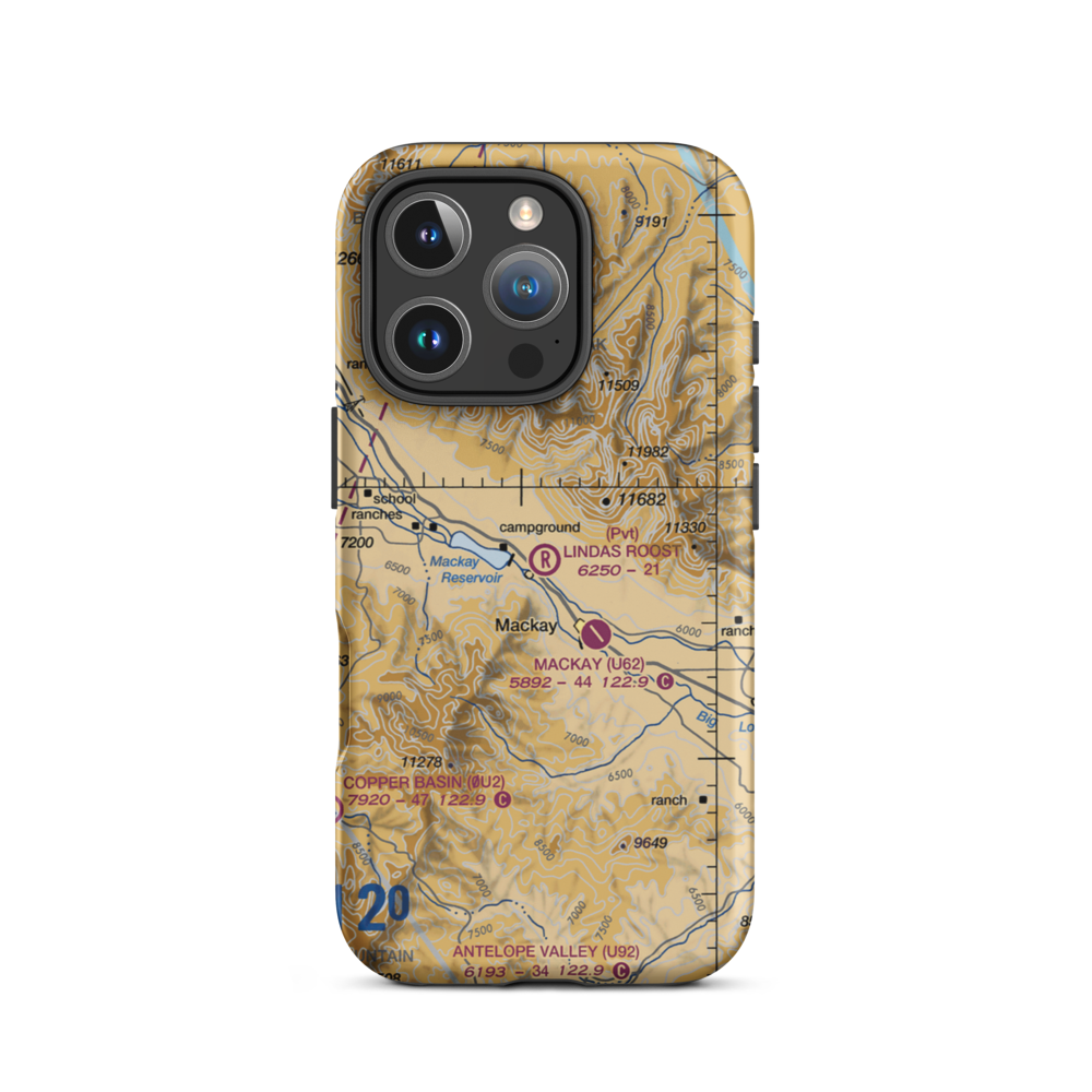 Linda's Roost Airport (2ID2) VFR Sectional  Tough iPhone Case iPhone 16 Pro model shown