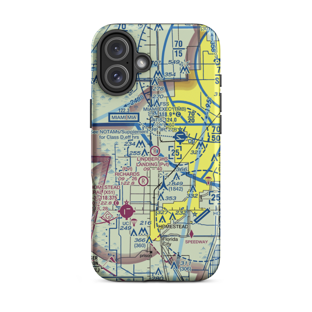 Lindbergh's Landing Airport (FA35) VFR Sectional  Tough iPhone Case iPhone 16 Plus model shown