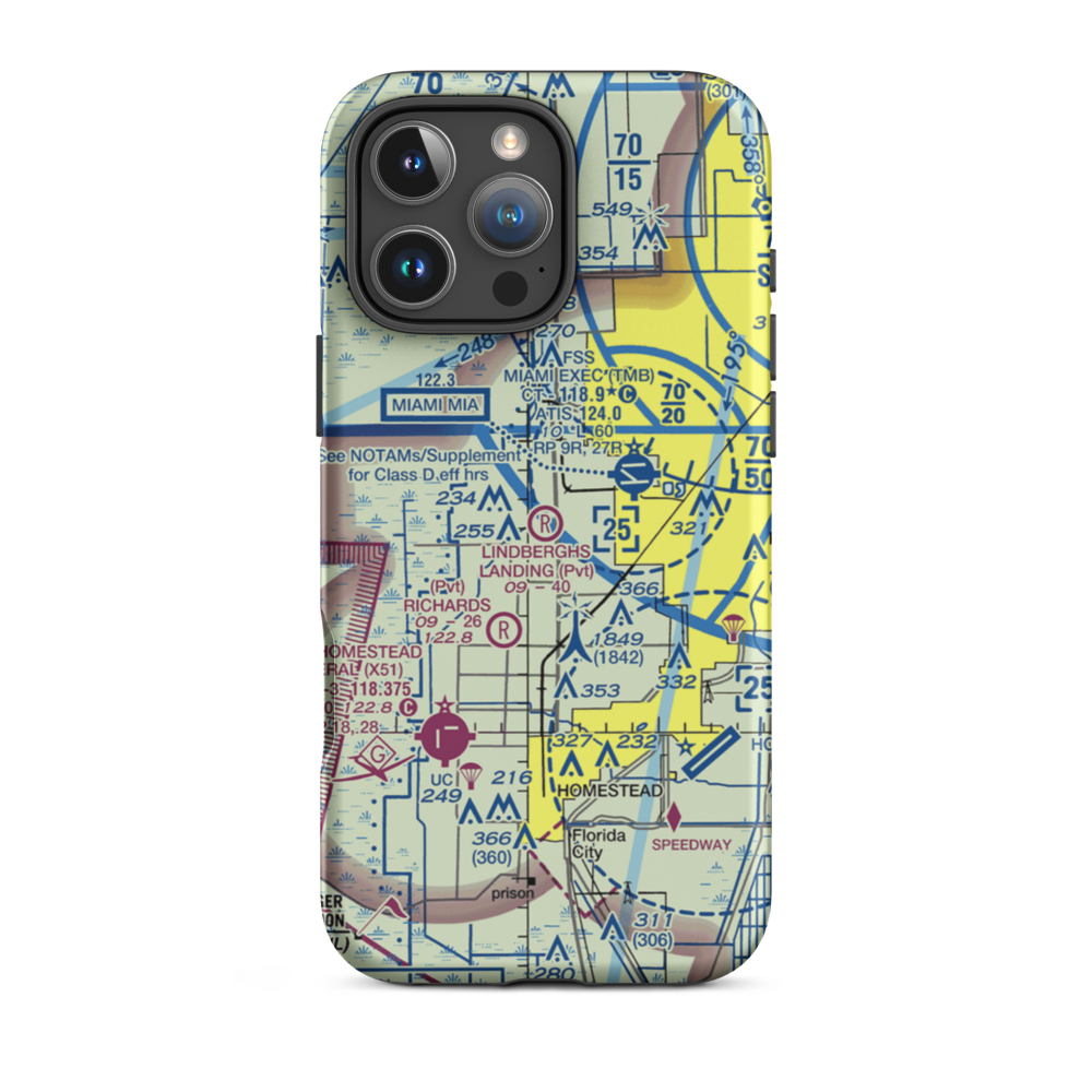 Lindbergh's Landing Airport (FA35) VFR Sectional  Tough iPhone Case iPhone 16 Pro Max model shown