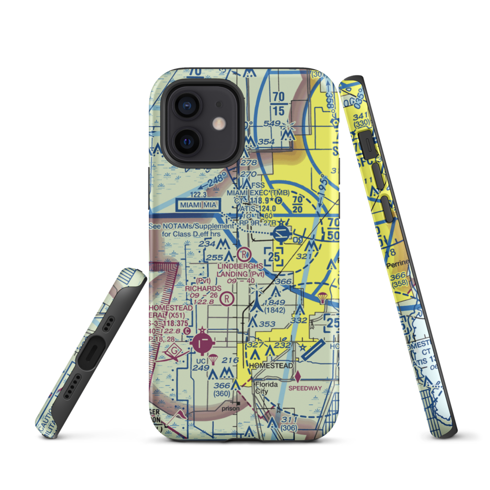 Lindbergh's Landing Airport (FA35) VFR Sectional  Tough iPhone Case iPhone 12 model shown