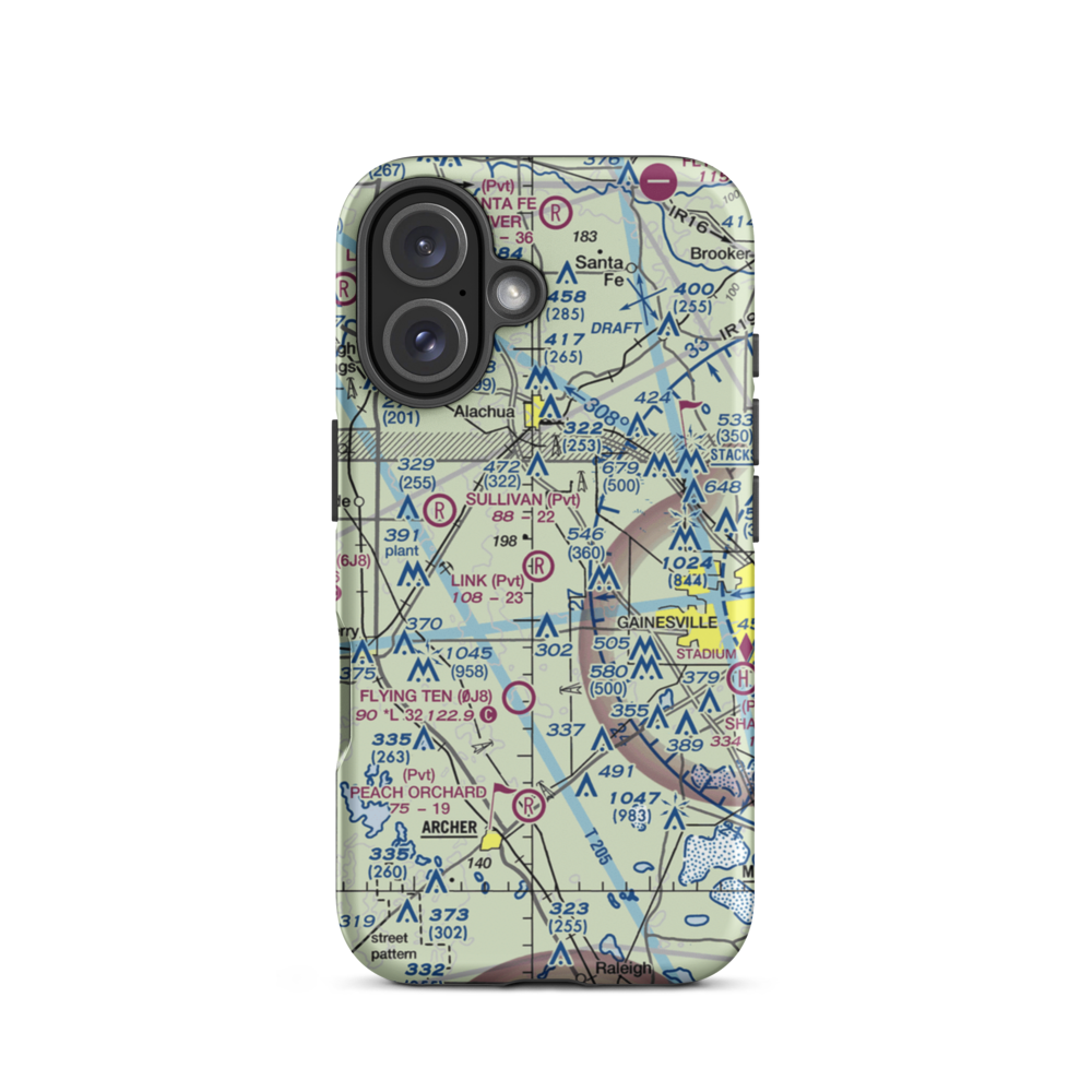 Link Field (63FD) VFR Sectional  Tough iPhone Case iPhone 16 model shown