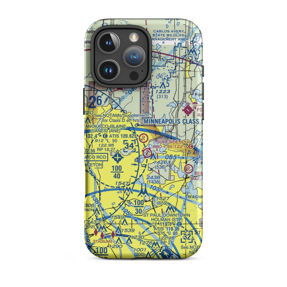Lino Air Park (MY18) VFR Sectional  Tough iPhone Case iPhone 16 Pro Max model shown
