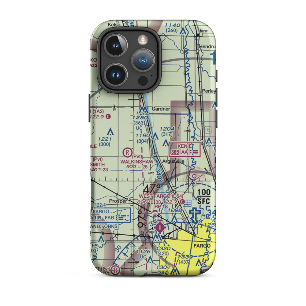 Lisburg Airport (6ND3) VFR Sectional  Tough iPhone Case iPhone 16 Pro Max model shown
