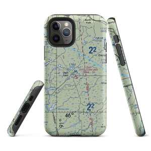 Little Clam Lake Seaplane Base (7WI1) VFR Sectional  Tough iPhone Case