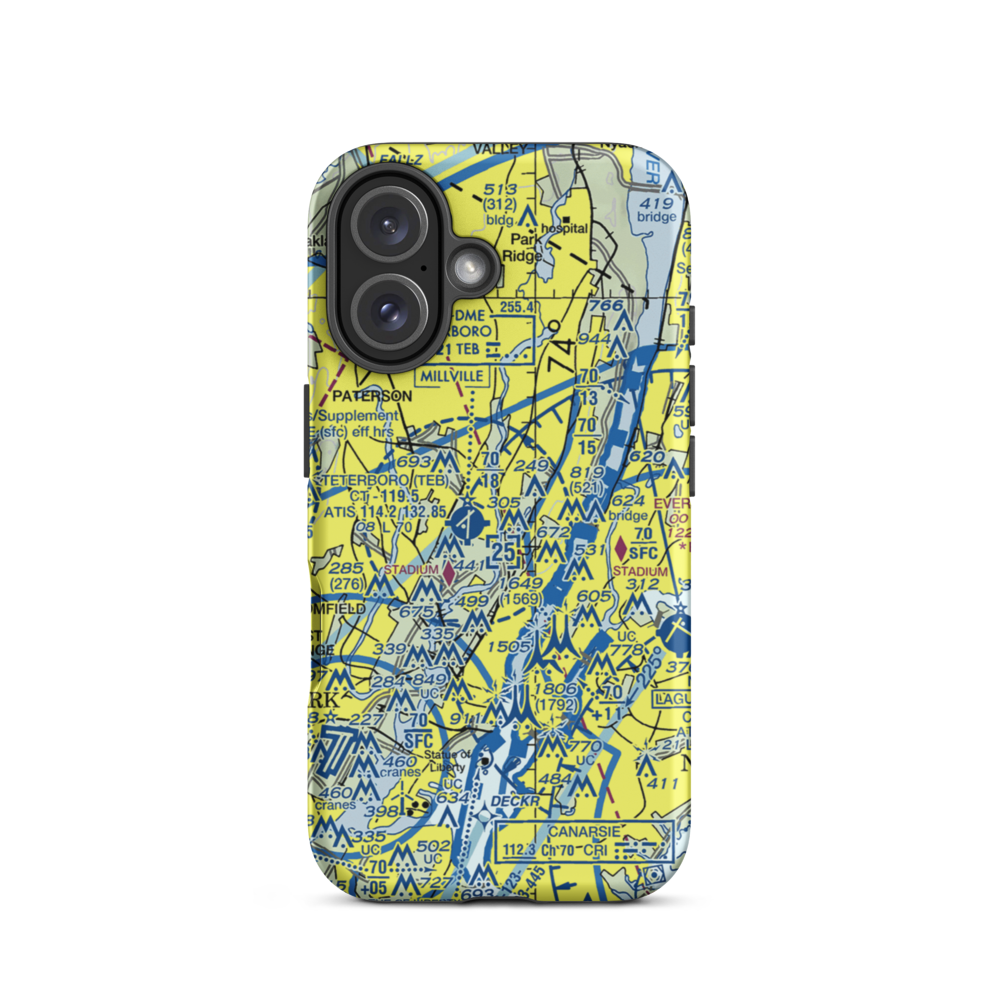 Little Ferry Seaplane Base (2N7) VFR Sectional  Tough iPhone Case iPhone 16 model shown