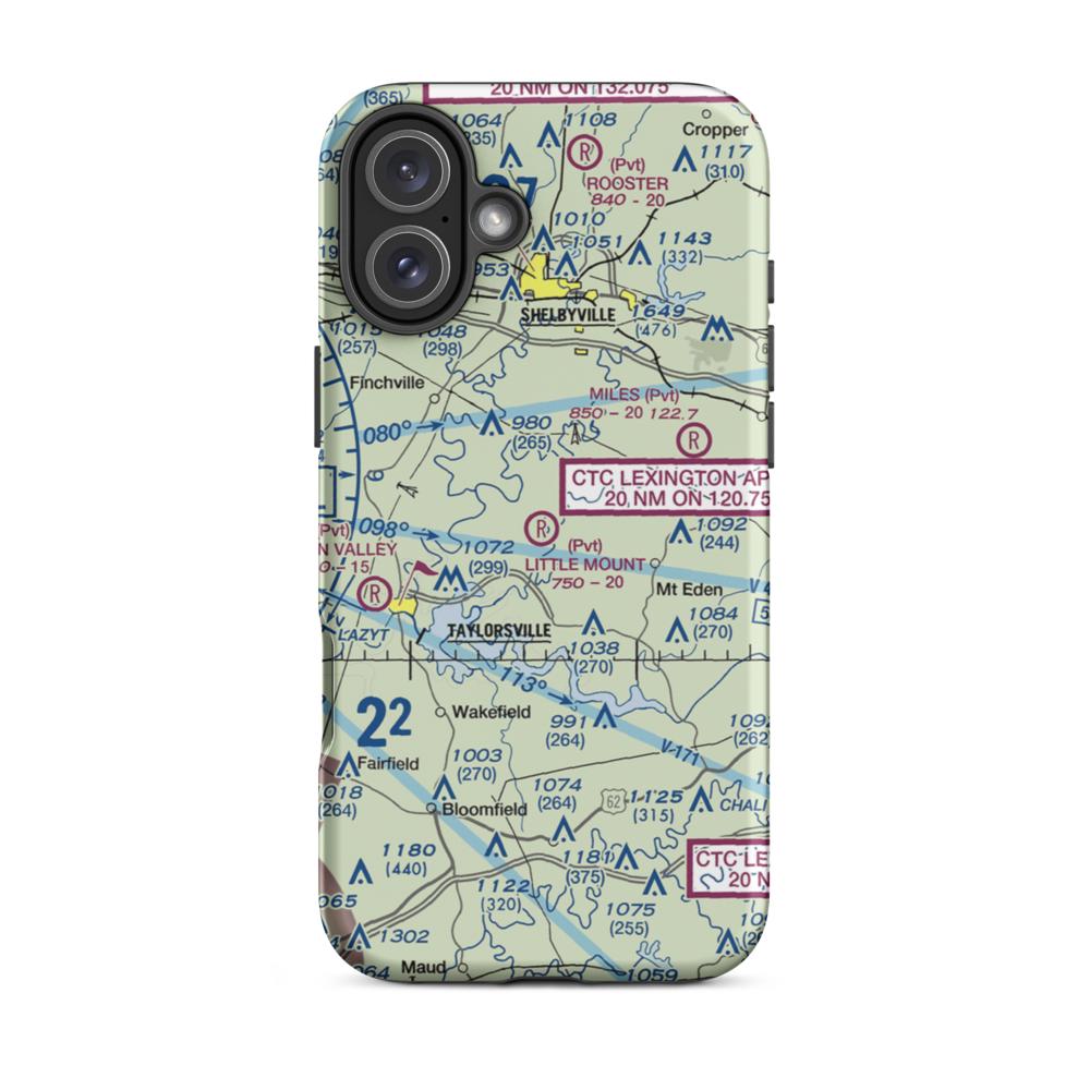 Little Mount International Airport (7KY3) VFR Sectional  Tough iPhone Case iPhone 16 Plus model shown