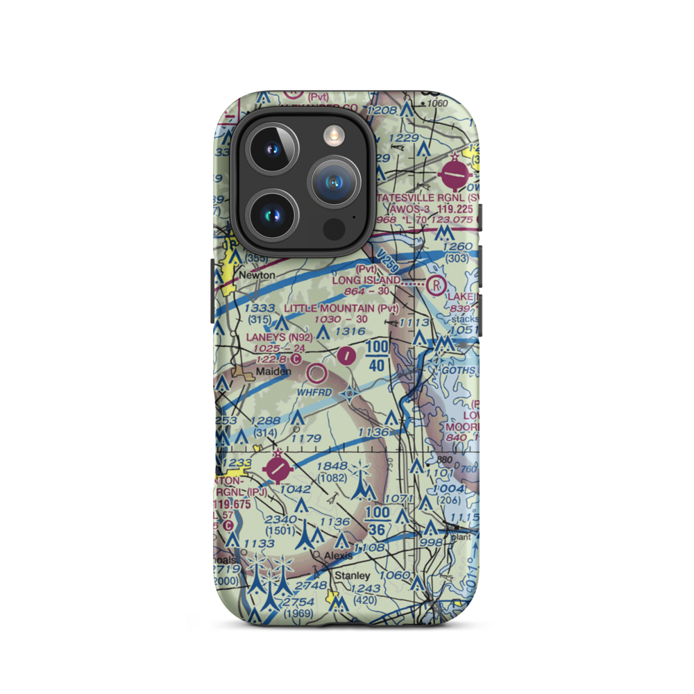 Little Mountain Airport (6NC1) VFR Sectional  Tough iPhone Case iPhone 16 Pro model shown