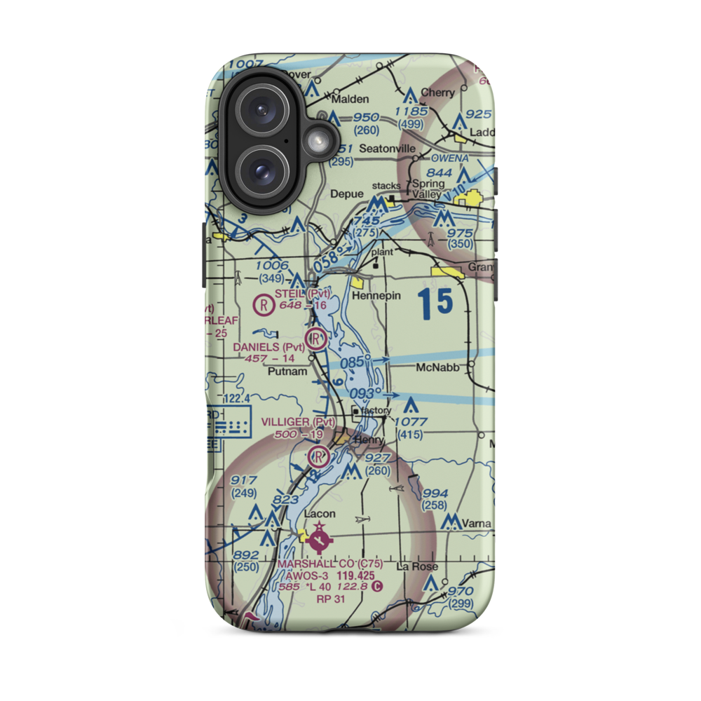 Little Sister Seaplane Base (8IL9) VFR Sectional  Tough iPhone Case iPhone 16 Plus model shown
