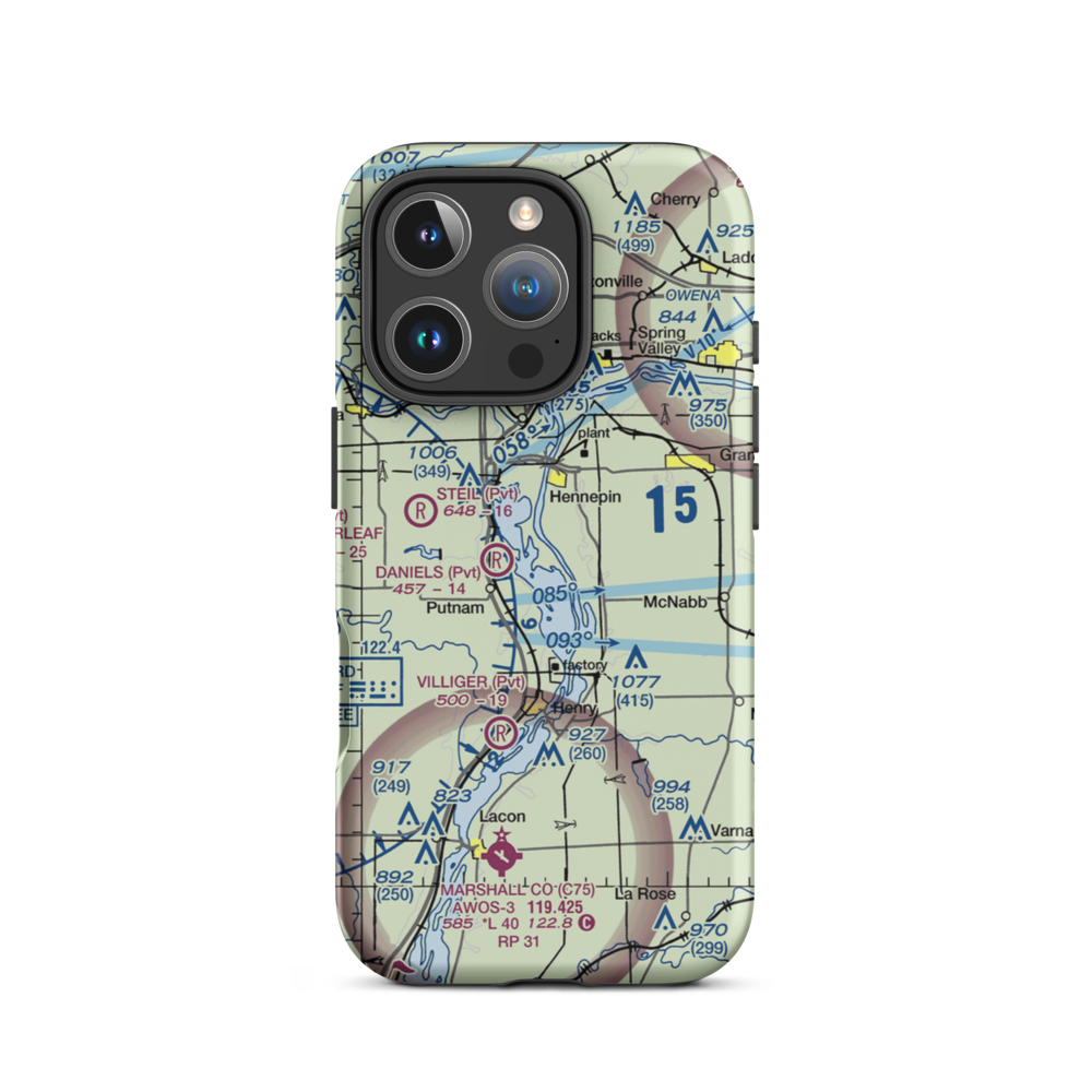 Little Sister Seaplane Base (8IL9) VFR Sectional  Tough iPhone Case iPhone 16 Pro model shown