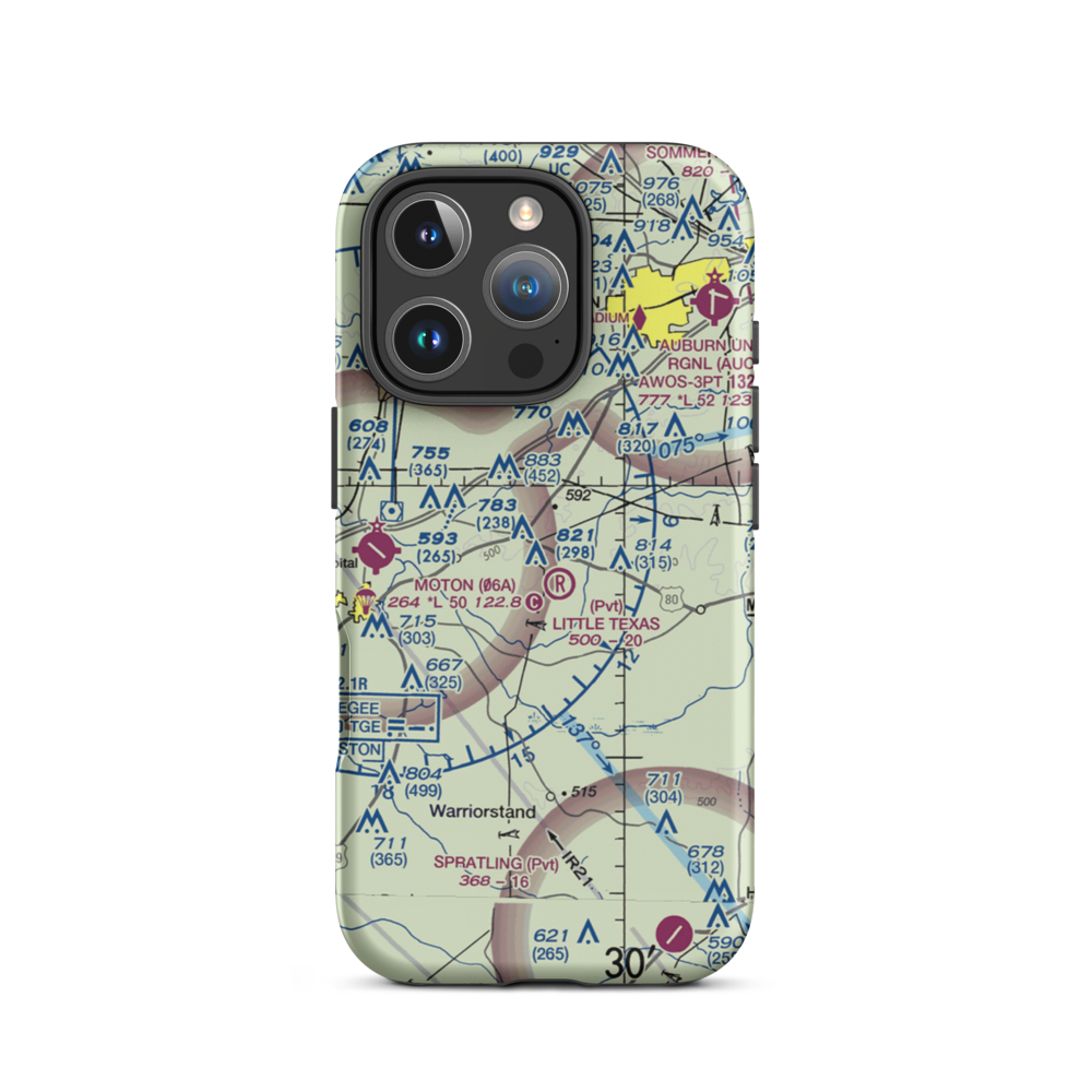 Little Texas Airport (27AL) VFR Sectional  Tough iPhone Case iPhone 16 Pro model shown