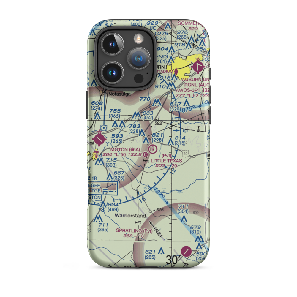 Little Texas Airport (27AL) VFR Sectional  Tough iPhone Case iPhone 16 Pro Max model shown