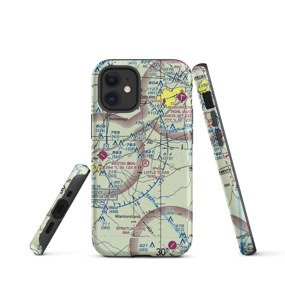 Little Texas Airport (27AL) VFR Sectional  Tough iPhone Case iPhone 12 mini model shown