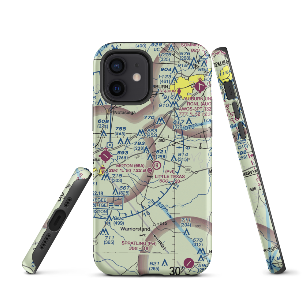 Little Texas Airport (27AL) VFR Sectional  Tough iPhone Case iPhone 12 model shown
