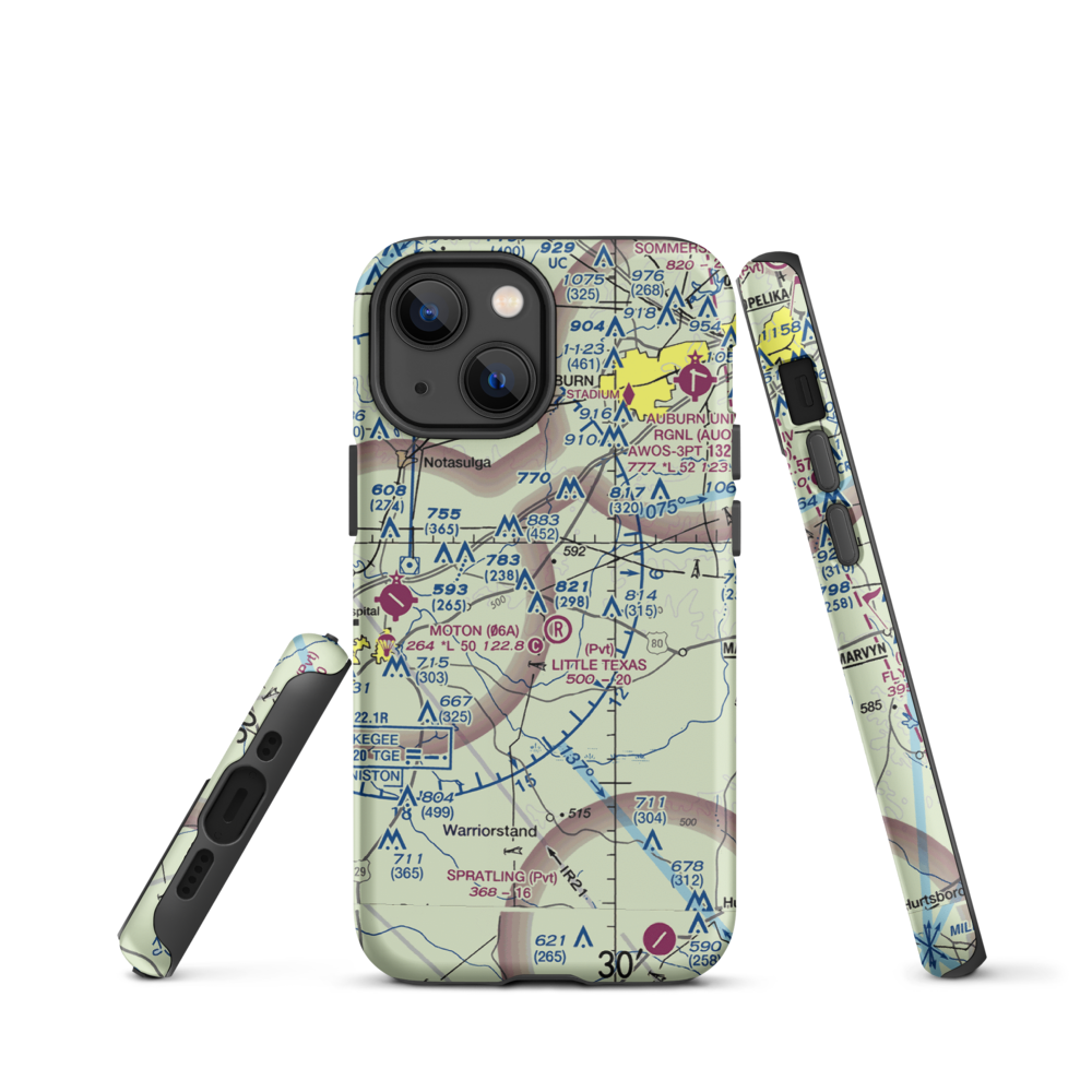 Little Texas Airport (27AL) VFR Sectional  Tough iPhone Case iPhone 13 mini model shown
