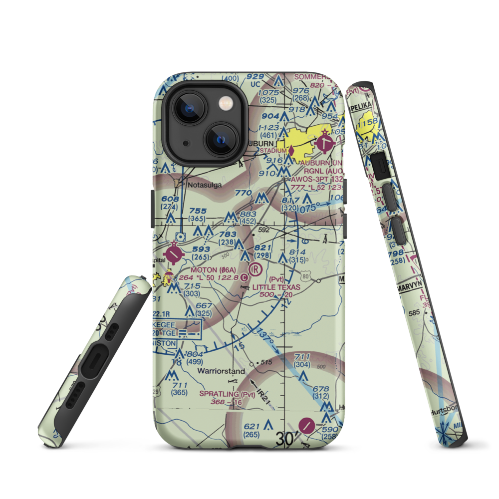 Little Texas Airport (27AL) VFR Sectional  Tough iPhone Case iPhone 13 model shown
