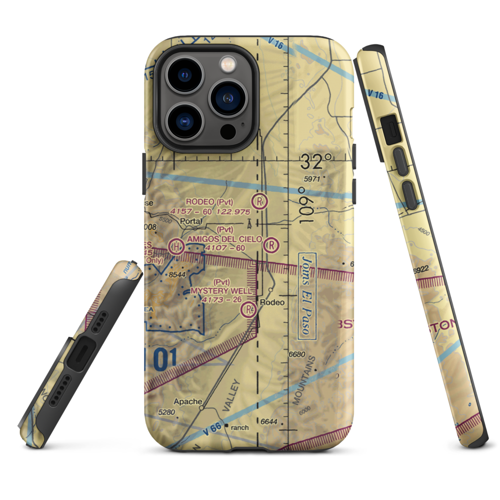 Lizzy Lizard Airport (8AZ5) VFR Sectional  Tough iPhone Case iPhone 13 Pro Max model shown