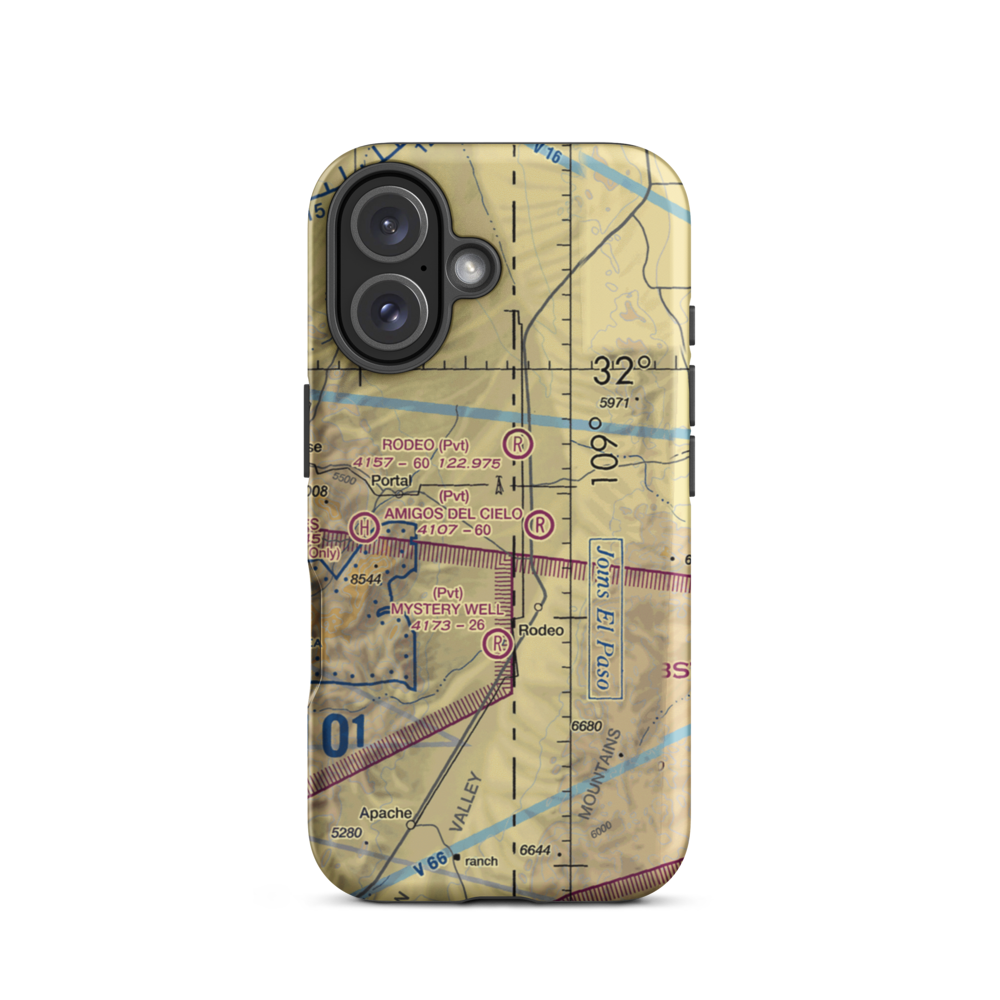 Lizzy Lizard Airport (8AZ5) VFR Sectional  Tough iPhone Case iPhone 16 model shown