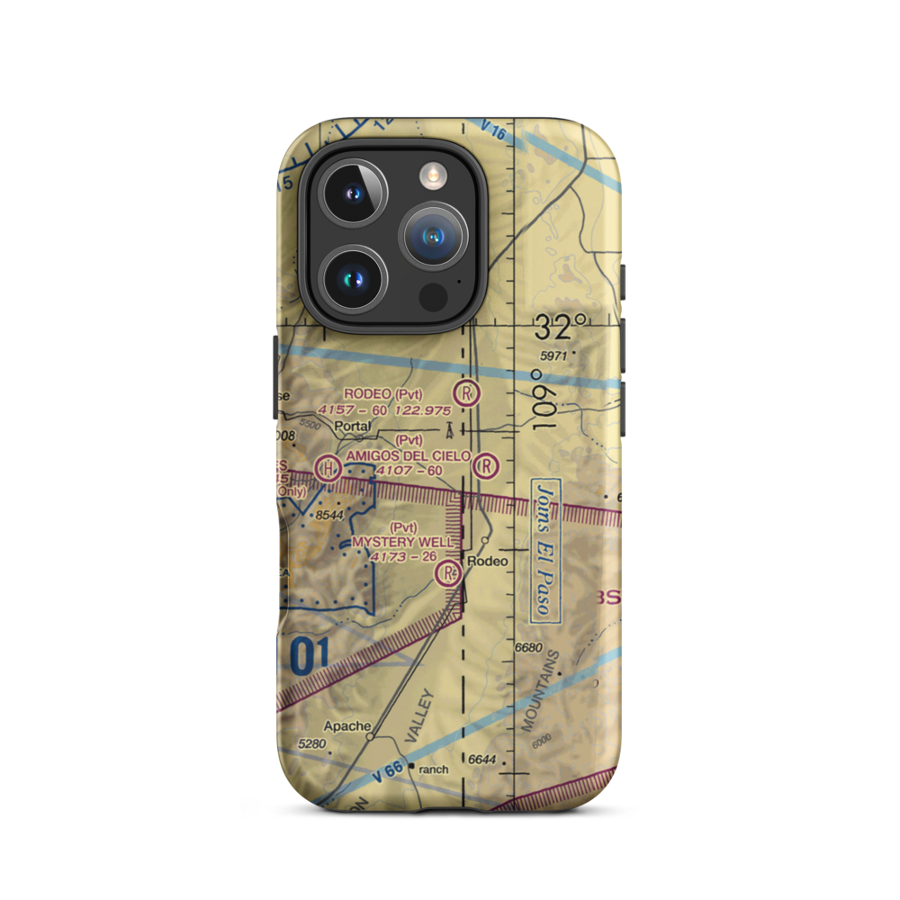 Lizzy Lizard Airport (8AZ5) VFR Sectional  Tough iPhone Case iPhone 16 Pro model shown