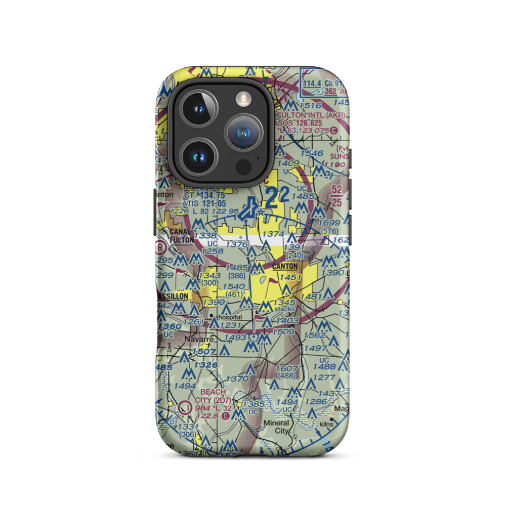 Lockeridge Airport (OI58) VFR Sectional  Tough iPhone Case iPhone 16 Pro model shown