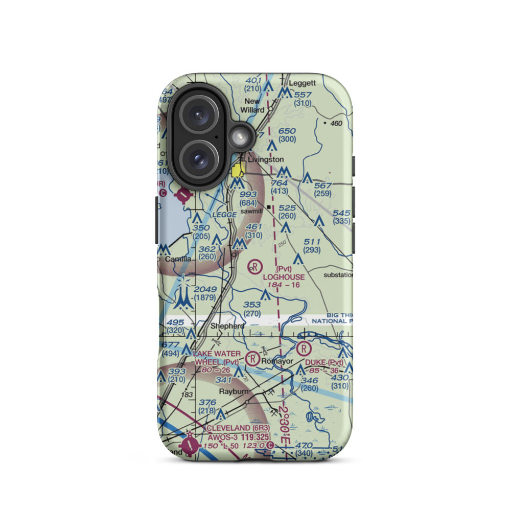 Loghouse /Stol/ STOLport (TE38) VFR Sectional  Tough iPhone Case iPhone 16 model shown