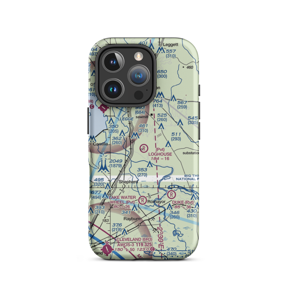 Loghouse /Stol/ STOLport (TE38) VFR Sectional  Tough iPhone Case iPhone 16 Pro model shown