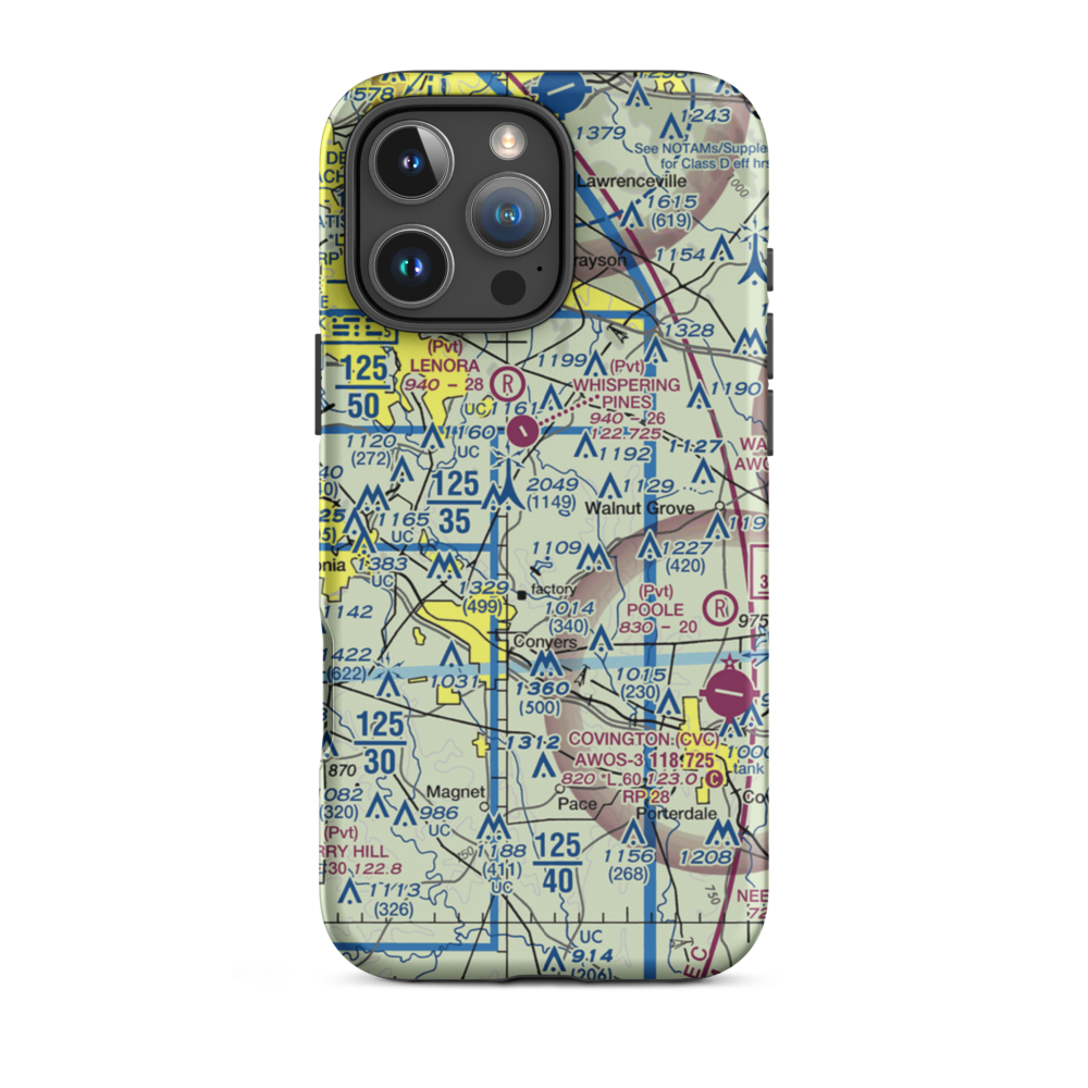 Lola Landing Airport (36GA) VFR Sectional  Tough iPhone Case iPhone 16 Pro Max model shown