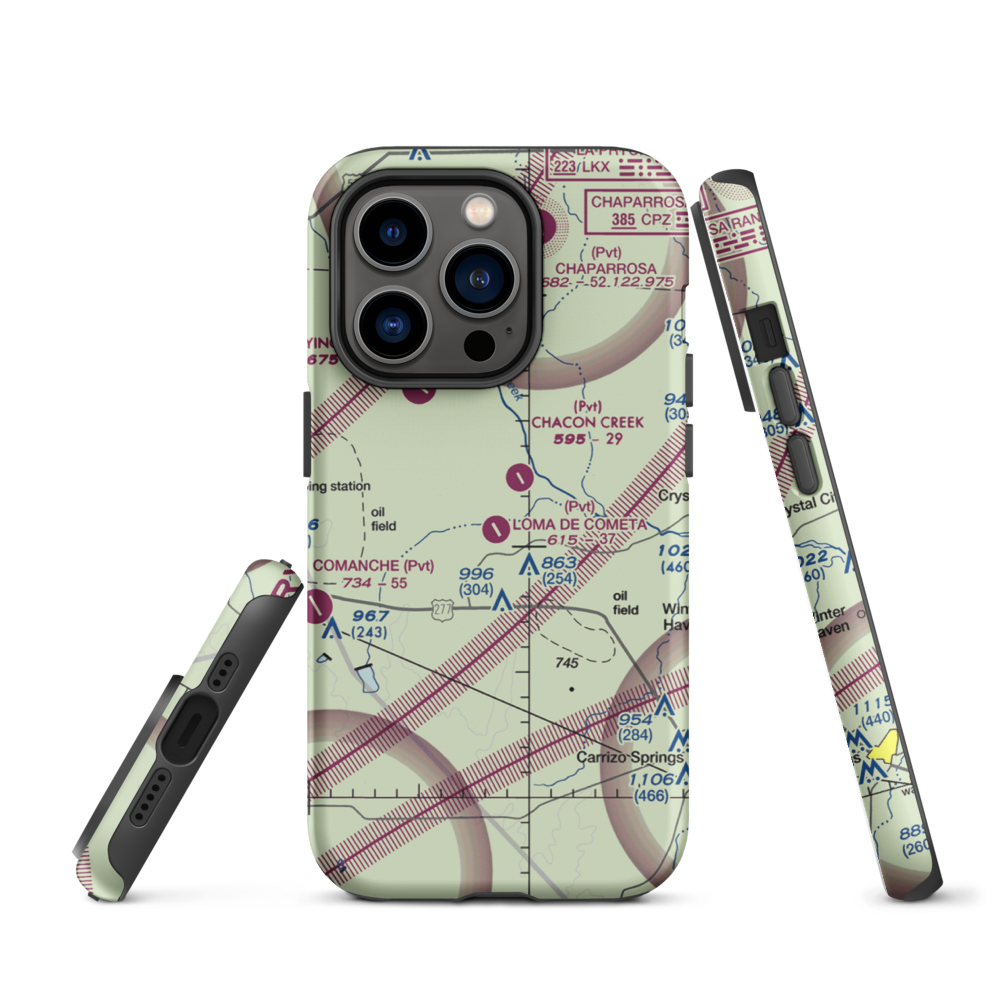 Loma de Cometa Airport (66TX) VFR Sectional  Tough iPhone Case iPhone 14 Pro model shown