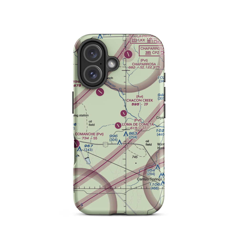 Loma de Cometa Airport (66TX) VFR Sectional  Tough iPhone Case iPhone 16 model shown
