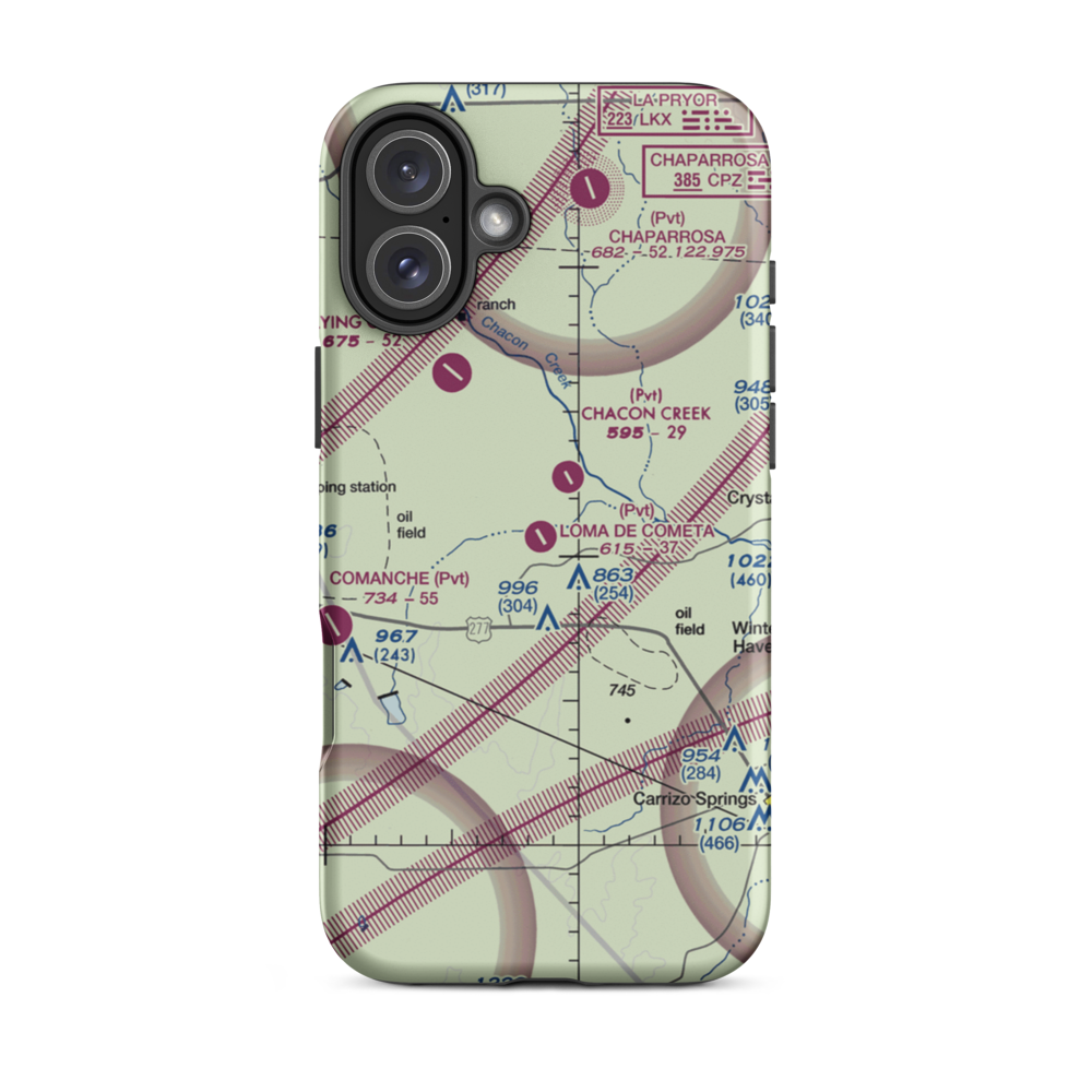 Loma de Cometa Airport (66TX) VFR Sectional  Tough iPhone Case iPhone 16 Plus model shown
