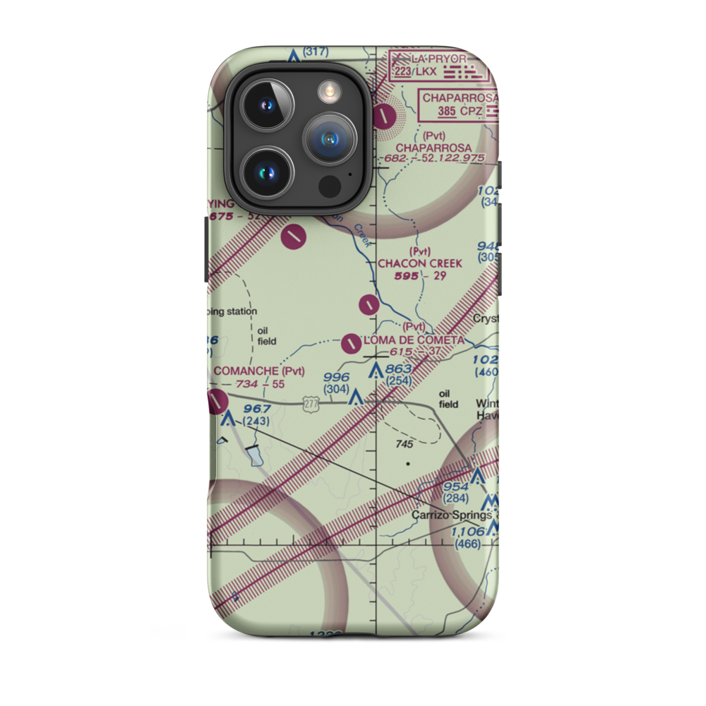 Loma de Cometa Airport (66TX) VFR Sectional  Tough iPhone Case iPhone 16 Pro Max model shown