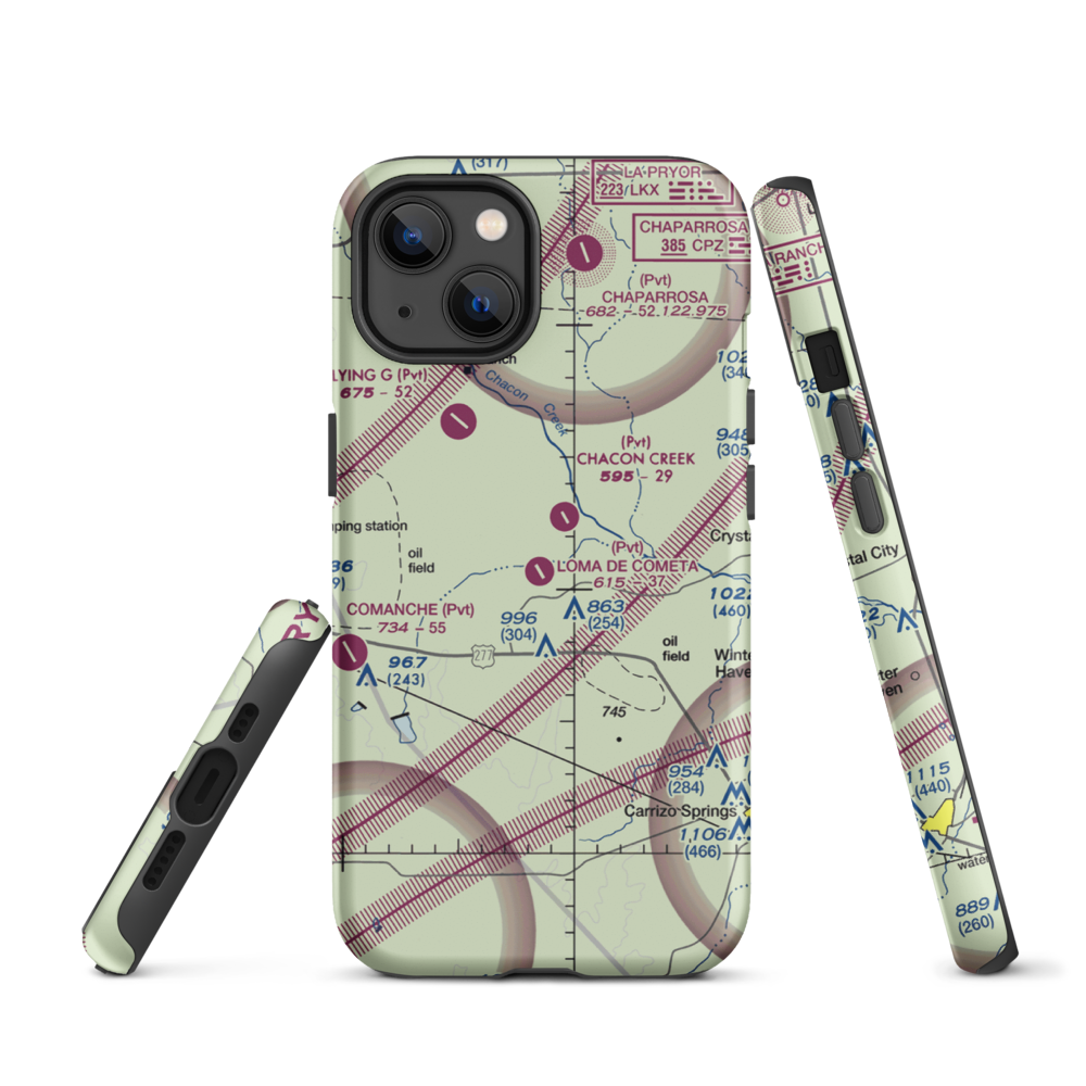 Loma de Cometa Airport (66TX) VFR Sectional  Tough iPhone Case iPhone 13 model shown