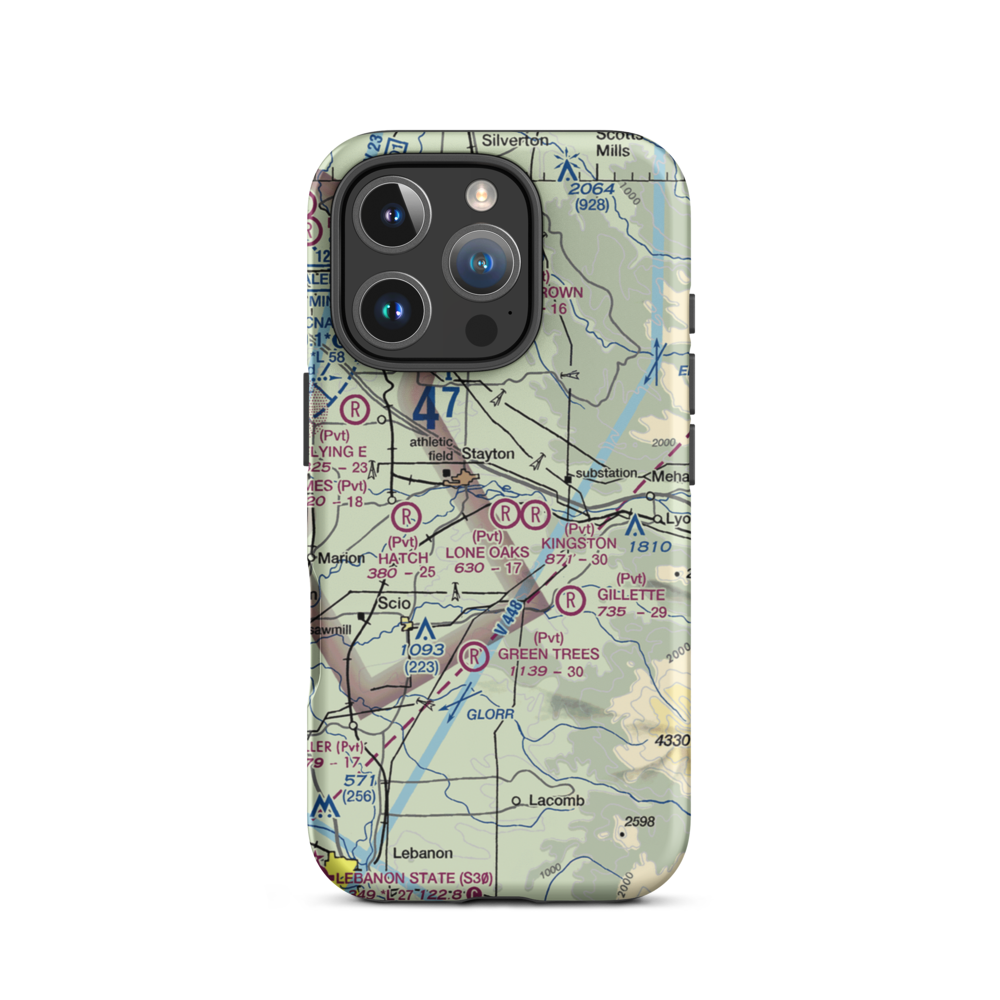Lone Oaks Ranch Airport (5OR9) VFR Sectional  Tough iPhone Case iPhone 16 Pro model shown